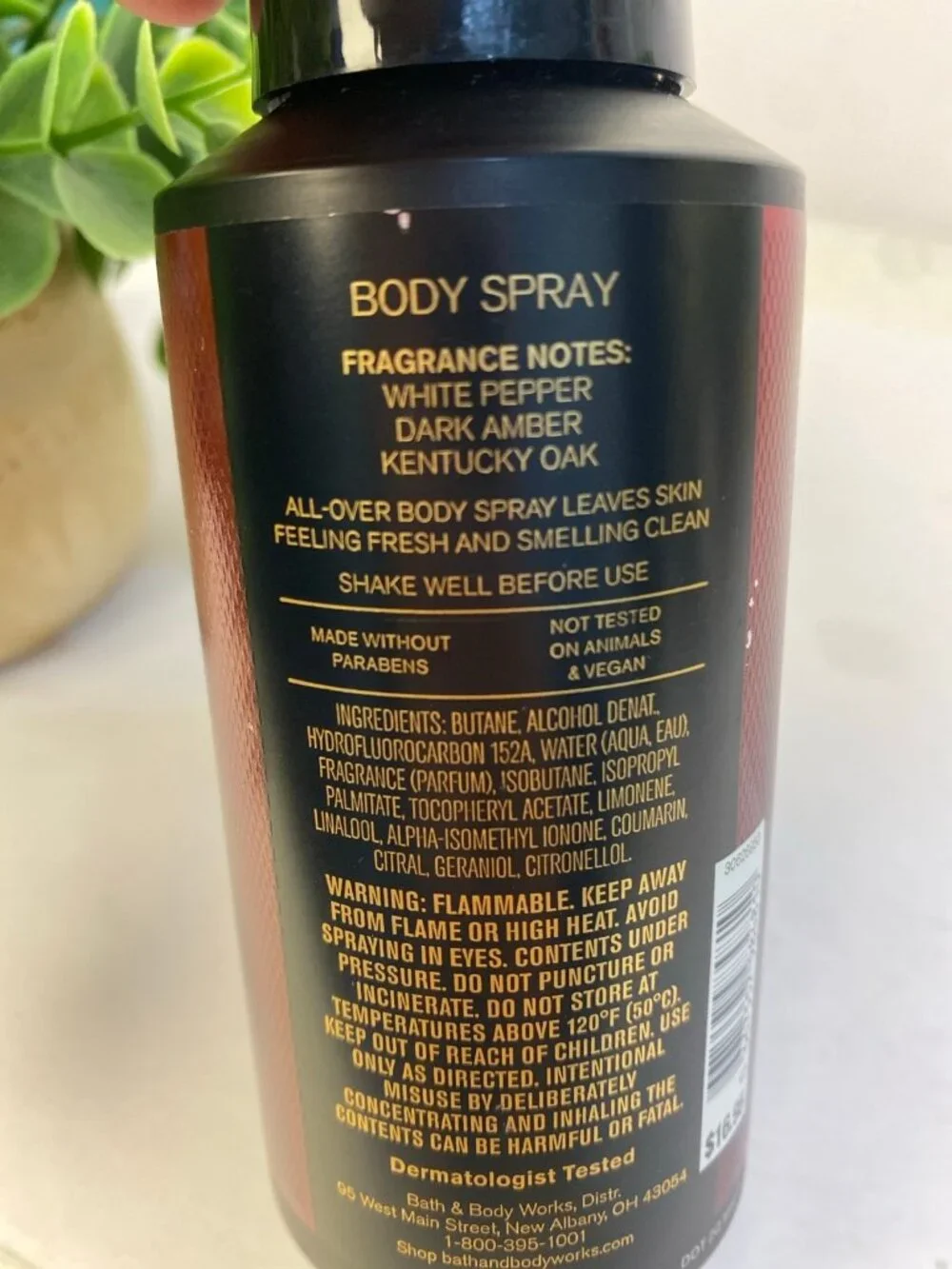 Men’s “Bourbon” Bath & Body Works New Body Spray